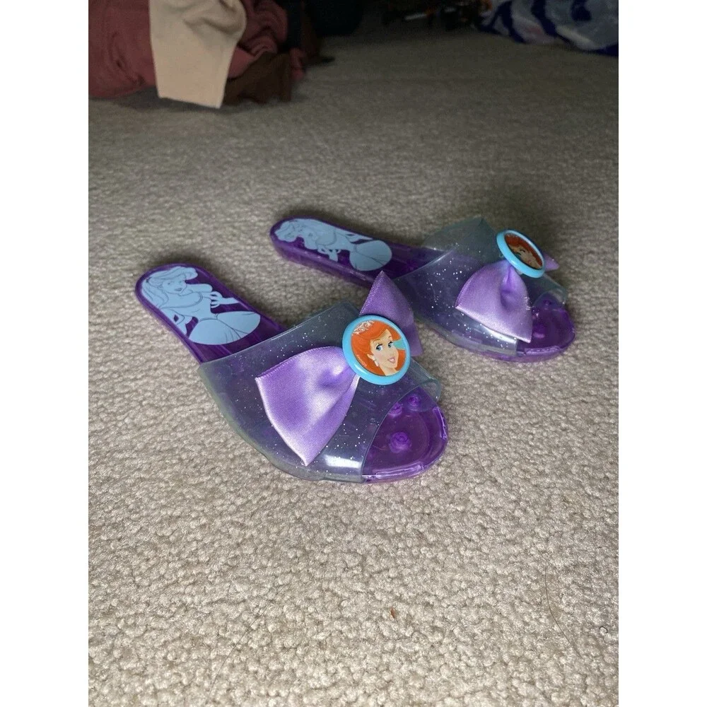 Disney Princess Ariel The Little Mermaid Purple Glitter Dress Up Play Shoes